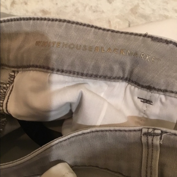 2 Pairs WHBM jeans “the Skinny“ size 6 Gray Cream - Picture 7 of 16